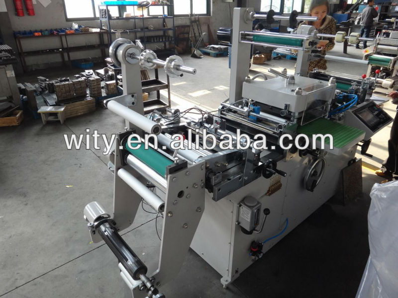 Adhesive Label Sticker Manufacturing Machine With Die Cutting, Punching ...