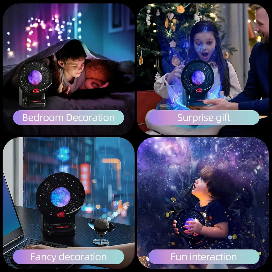 Dimmable 3D Moon Lamp Bluetooth Speaker for Kids and Adults
