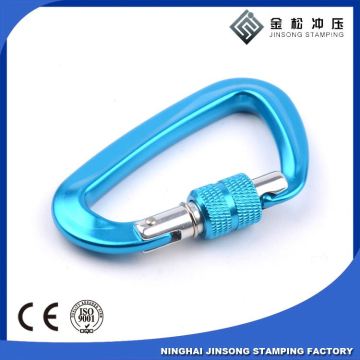 Wholesale aluminium Carabiner Screw Lock Spring Clip