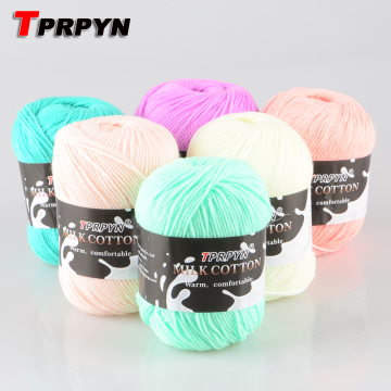 TPRPYN 10Pcs=500g Milk Cotton yarn For Knitting Acrylic Knitted crochet thread hand knit yarn line Worsted DIY Blanket Dolls