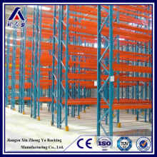 Selective warehouse pallet storage rack system