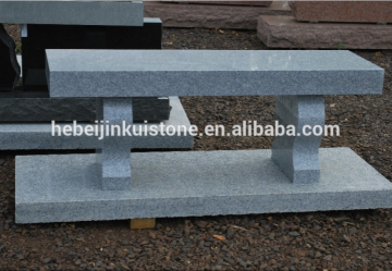 white bench headstone