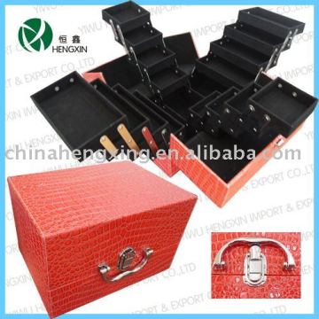 Professional Beauty cosmetic case beauty box makeup box with trays