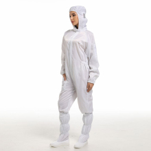 Cheaper Dust-Proof Washable Reusable White 5mm Grid Cleanroom Hooded Coverall