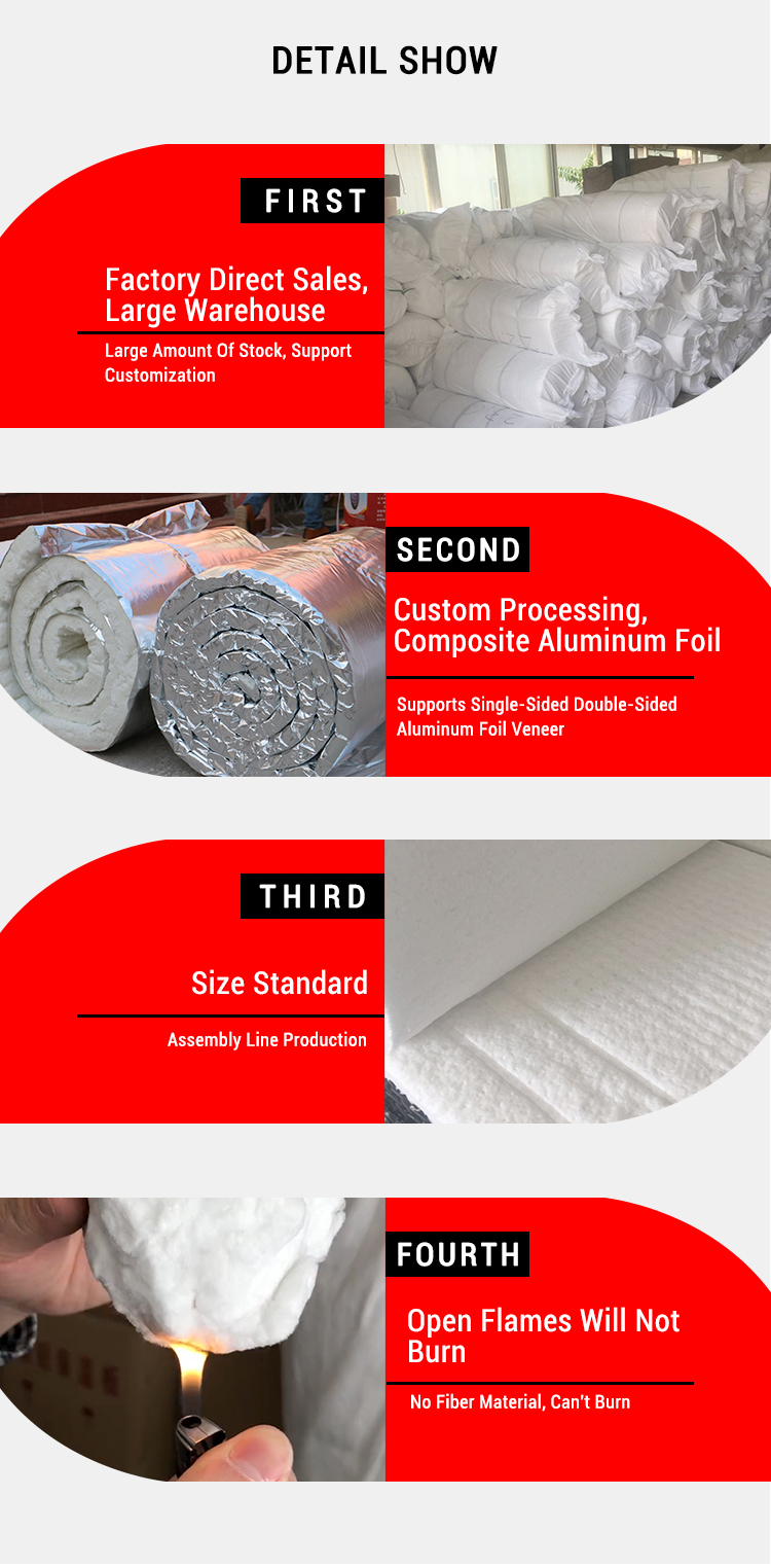 Professional Refractory Insulation Fireproof Wool Ceramic Fibre Blanket