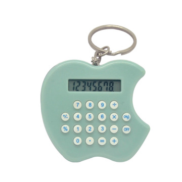 Mini Apple Shape Keychain Electronic Calculator