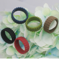 Silicone Rings Tire Tread Design Rubber Wedding Bands