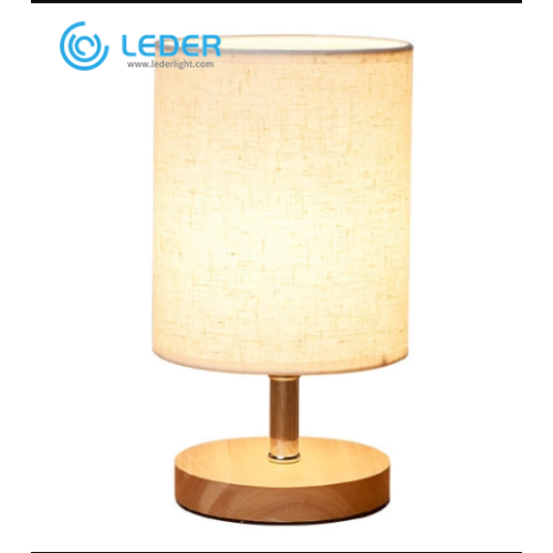 LEDER Table lamp na may lampshade