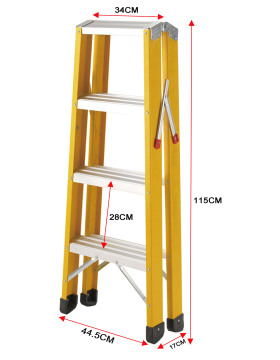 A type steps fiberglass ladder
