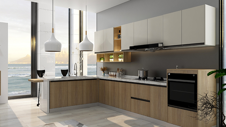 Modern minimalist kitchen furniture cabinet full set