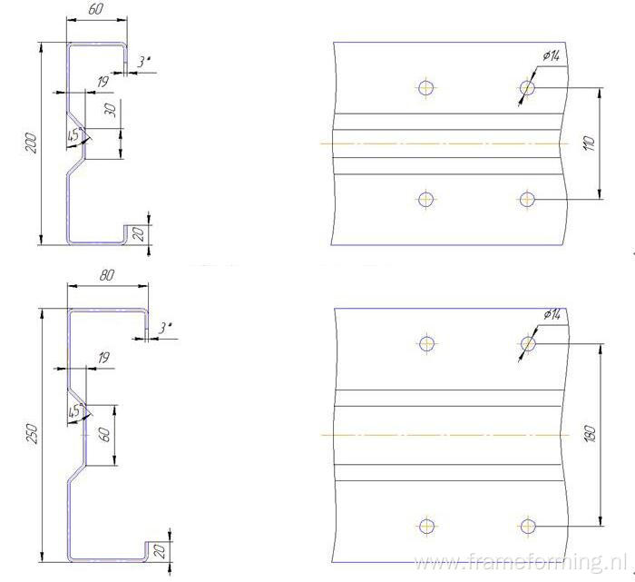 M Section Profile machine M Section Profile making machine M Section Profile roll forming machine