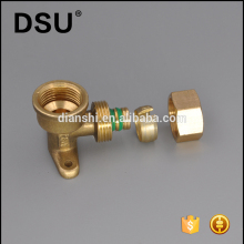 BRASS FITTING, PIPE FITTING, WALL-PLATED FEMALE ELBOW FOR PEX-AL-PEX PIPE