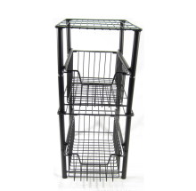 Double foldable storage rack