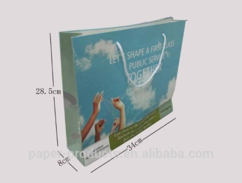 customized promotional advertising paper bag/paper carrier bag