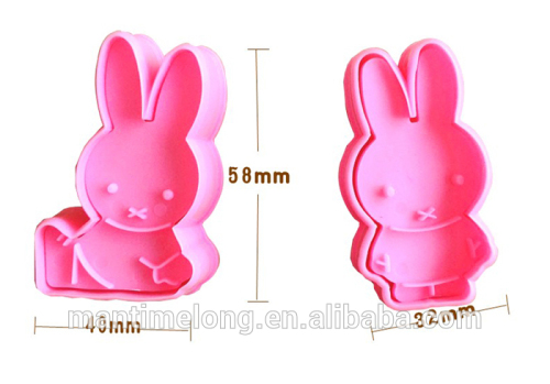 2Pcs Really Cute Rabbit Plunger Cookie Cake Mold Cutter Girls' Love Decoration DIY Cooking Sugar craft Baking Kitchen Tools