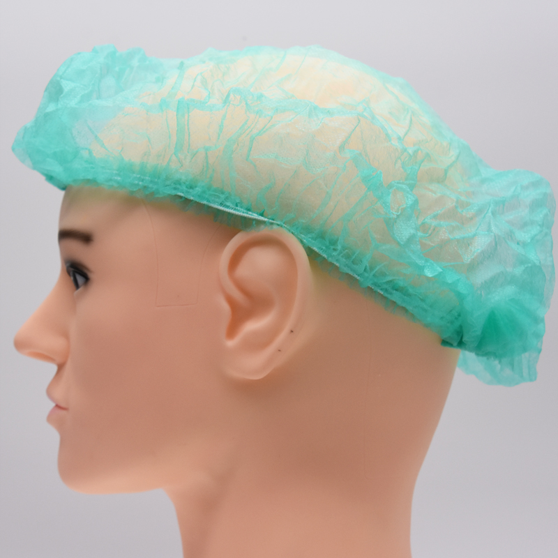 Nonwoven Strip Clip Cap Bouffant Headcover Anti Dust Blue Non-Woven Clip Mob Cap