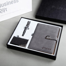 Custom Logo Business Gift Box: Hardcover Notebook with Sign Pen and Card Base