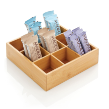 Bamboo Tea Organizer and Storage Solution: A Comprehensive Container for Coffee, Tea Bags, Sugar Packets & More