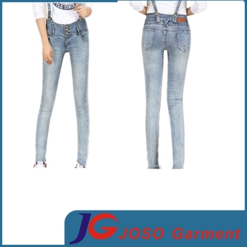 Girl Funky Jeans with Detachable and Adjustable Suspenders