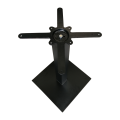 Mobili da ristorante 4 gambe Matt Black Cast Iron Base per tavoli rotondi in marmo