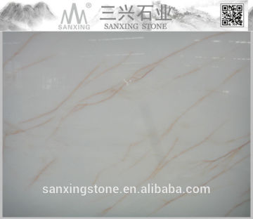 red line beige onyx marble flooring