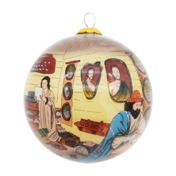 Custom Hand-Painted Reverse Glass Christmas Ornaments: Unique Inside Painted Glass Ball Decorations