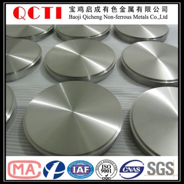 small round metal disc made with titanium