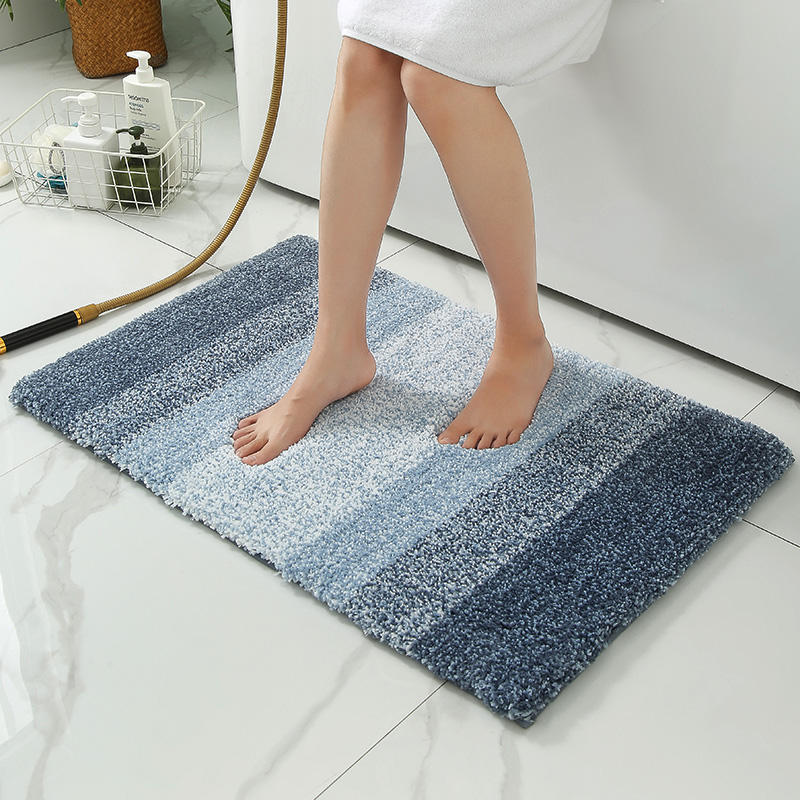 Bathroom Plush Rubber Anti Slip Microfiber Bath Mat