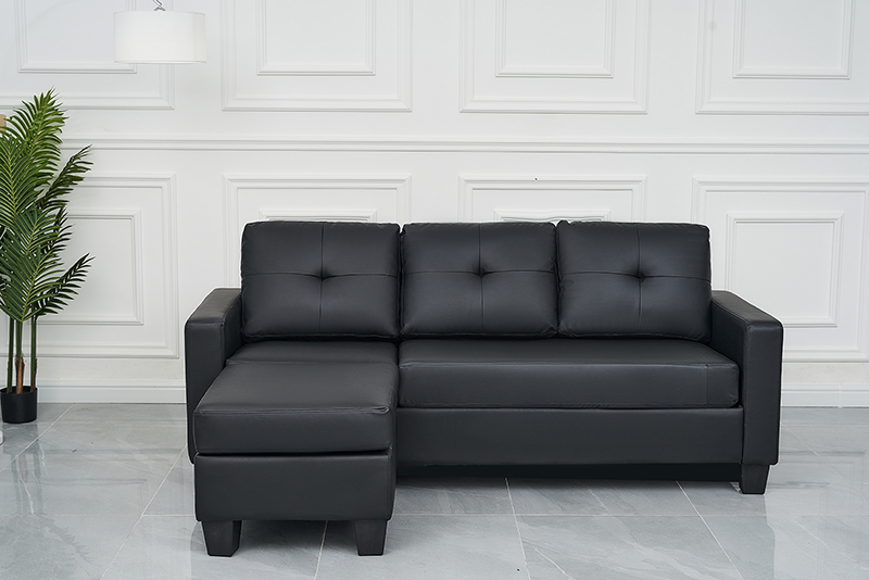 Modern European Style Leather L Shape Sofa