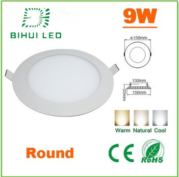 Crazy Promtion, Round Flat Ceiling LED Light, Frameless LED Light Panel, 9W 150*20mm