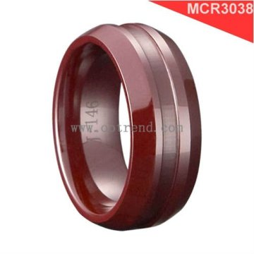 Grooved Ceramic Rings for men,elegant men rings