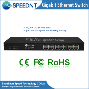 24-port 100 Mbps and 2-port 1000 Mbps uplink ethernet switch 24 port ethernet switch 12v