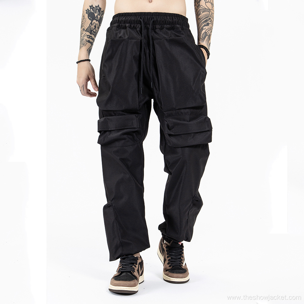 Oem Men's Loose Solid Color Multi-Pocket Pants Wholesale