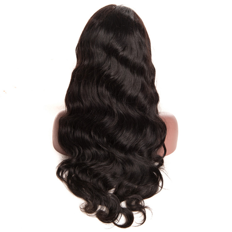 Pembekal Emas 100% Rambut Manusia Brazil Harga Borong Harga Depan Swiss Body Wave Wig