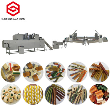 Small chewing pet dog treat processing line