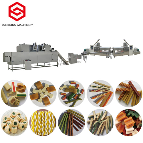 Small chewing pet dog treat processing line