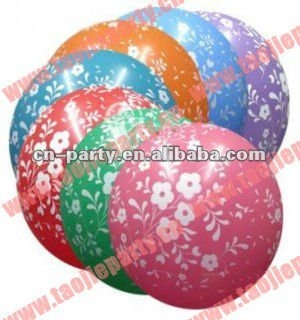 Flower Printed Latex Balloon