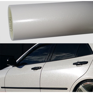 Metallic Diamond Matte White Car wrap vinyl.