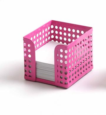 Metal Punch Pattern Desk Organizer Memo Holder