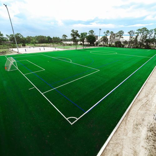 Experiência de grama artificial de campo de futebol