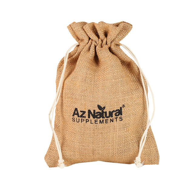 factory custom logo jute drawstring bag