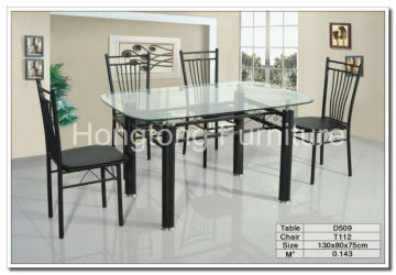 Metal/glass Dinette