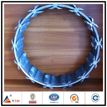 Galvanized decorative barbed razor wire