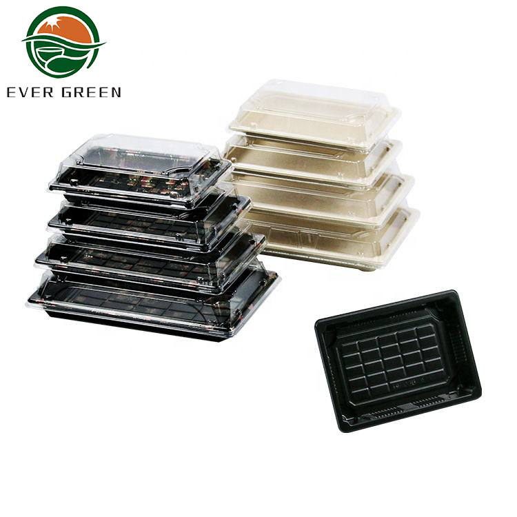Disposable Blister Black Sushi Tray Takeaway Sushi Tray