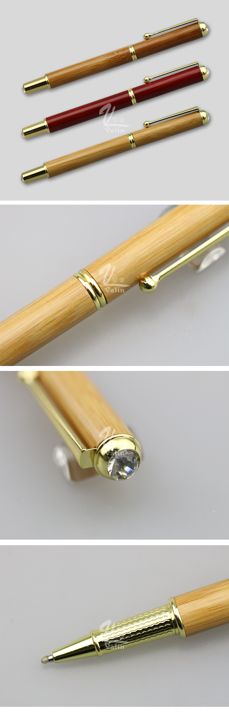 Factory cheap price luxury gift wooden metal pen with logo