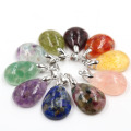 Teardrop Stone Pendant Crystal water drop resin healing quartz gem Fashion Pendant Necklace charm men and women