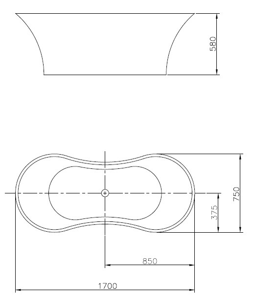 Pure Acrylic Freestanding Bathtub (F-275)