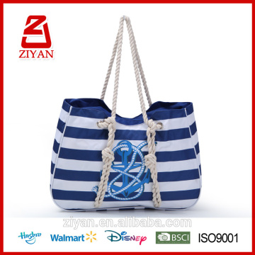 Stripe beach tote handbag wholesale