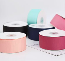 Grosgrain Custom Polyester Colorful Printing Gift Ribbons with Logo