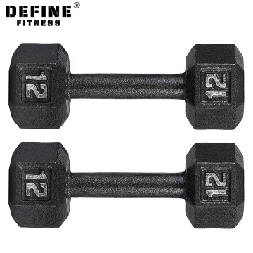 Most Durable Urethane Dumbbells: Popular Home Gym Cast Iron Black Hex Rubber Dumbbells Review